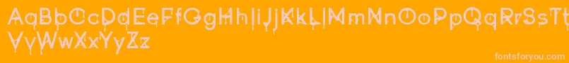 Goofont demo Font – Pink Fonts on Orange Background