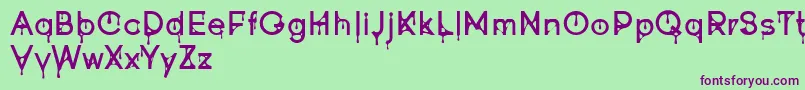 Police Goofont demo – polices violettes sur fond vert