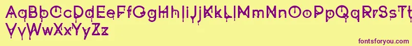 Goofont demo Font – Purple Fonts on Yellow Background