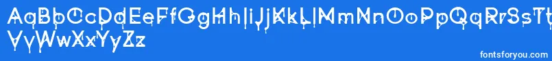 Goofont demo Font – White Fonts on Blue Background