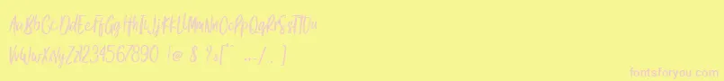 En savoir plus sur la police Gook Kitt Personal Use Police Gook Kitt Personal Use – polices roses sur fond jaune