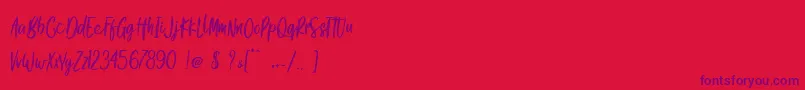 fuente Gook Kitt   Personal Use – Fuentes Moradas Sobre Fondo Rojo