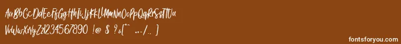 fuente Gook Kitt   Personal Use – Fuentes Blancas Sobre Fondo Marrón