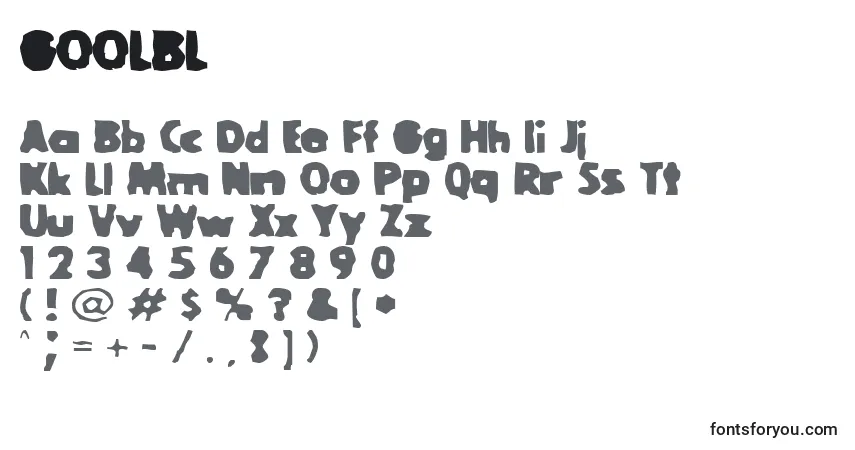 Шрифт GOOLBL   (128243) – алфавит, цифры, специальные символы