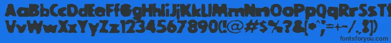 Шрифт GOOLBL   – чёрные шрифты на синем фоне