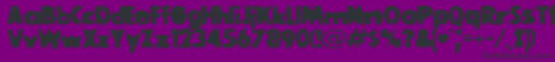 GOOLBL  -fontti – mustat fontit violetilla taustalla