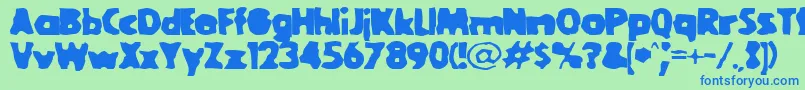 GOOLBL   Font – Blue Fonts on Green Background