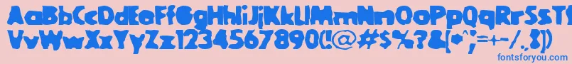 GOOLBL   Font – Blue Fonts on Pink Background