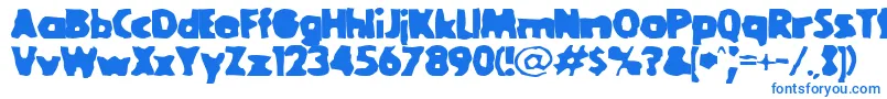 フォントGOOLBL   – 白い背景に青い文字