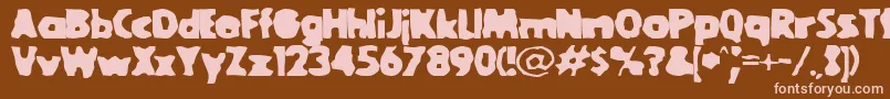 GOOLBL   Font – Pink Fonts on Brown Background