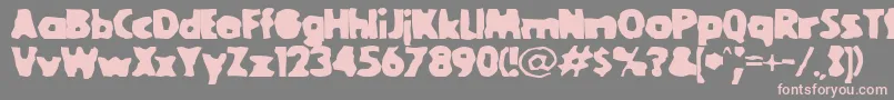 フォントGOOLBL   – 灰色の背景にピンクのフォント