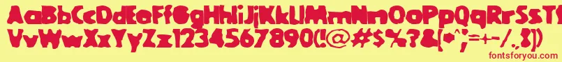 GOOLBL   Font – Red Fonts on Yellow Background