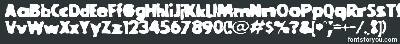 Шрифт GOOLBL   – белые шрифты на чёрном фоне