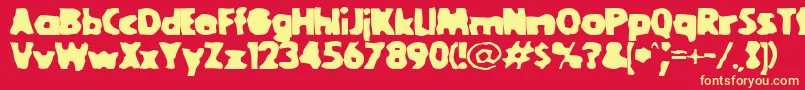 GOOLBL   Font – Yellow Fonts on Red Background