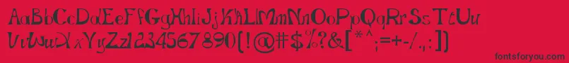 Gopnai   Regular-Schriftart – Schwarze Schriften auf rotem Hintergrund
