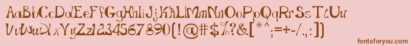 Gopnai   Regular Font – Brown Fonts on Pink Background