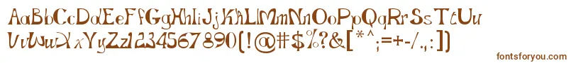 Шрифт Gopnai   Regular – коричневые шрифты на белом фоне