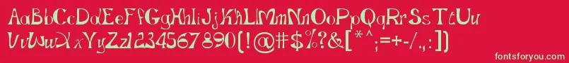 フォントGopnai   Regular – 赤い背景に緑の文字