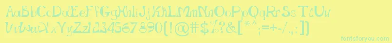 フォントGopnai   Regular – 黄色い背景に緑の文字