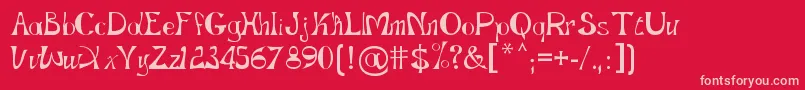 フォントGopnai   Regular – 赤い背景にピンクのフォント