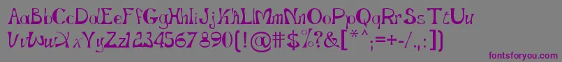 Шрифт Gopnai   Regular – фиолетовые шрифты на сером фоне