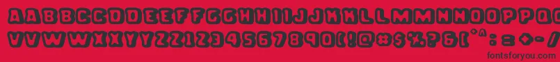 Gordita Alegre Font – Black Fonts on Red Background
