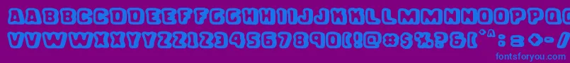 Gordita Alegre Font – Blue Fonts on Purple Background