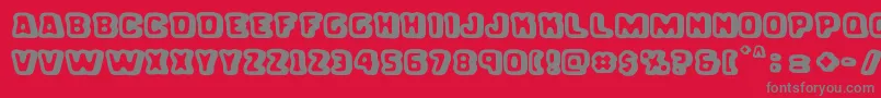 Gordita Alegre-Schriftart – Graue Schriften auf rotem Hintergrund