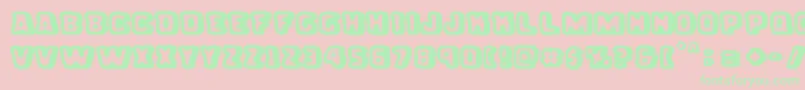 Gordita Alegre Font – Green Fonts on Pink Background