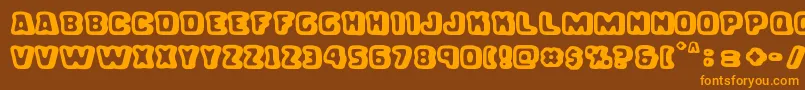 Gordita Alegre Font – Orange Fonts on Brown Background