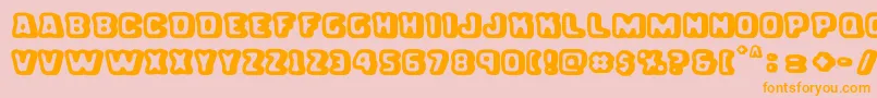 Gordita Alegre Font – Orange Fonts on Pink Background