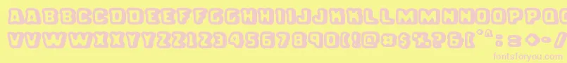 Gordita Alegre Font – Pink Fonts on Yellow Background