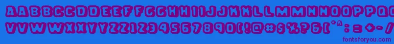 Gordita Alegre Font – Purple Fonts on Blue Background