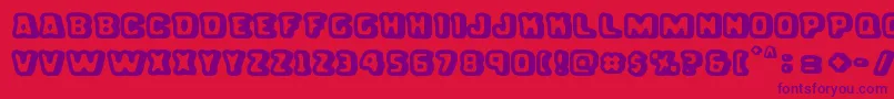 Gordita Alegre Font – Purple Fonts on Red Background
