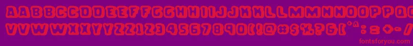 Gordita Alegre Font – Red Fonts on Purple Background