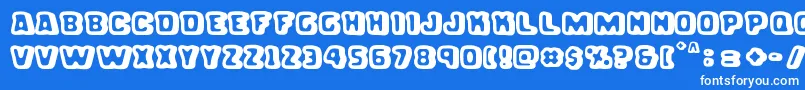 Gordita Alegre Font – White Fonts on Blue Background