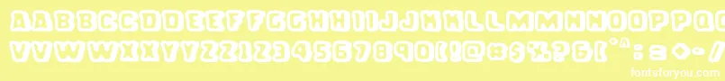 Шрифт Gordita Alegre – белые шрифты на жёлтом фоне