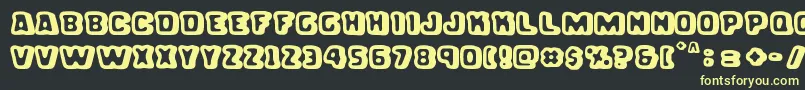 Gordita Alegre Font – Yellow Fonts on Black Background