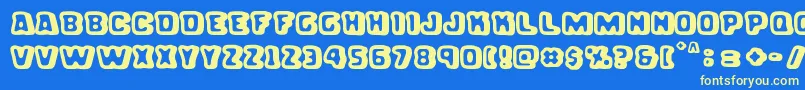 Gordita Alegre Font – Yellow Fonts on Blue Background