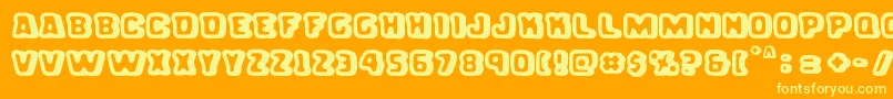 Gordita Alegre Font – Yellow Fonts on Orange Background