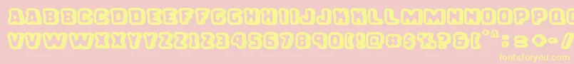 Gordita Alegre Font – Yellow Fonts on Pink Background
