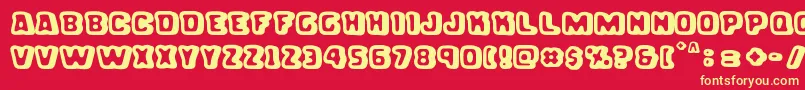 Gordita Alegre Font – Yellow Fonts on Red Background