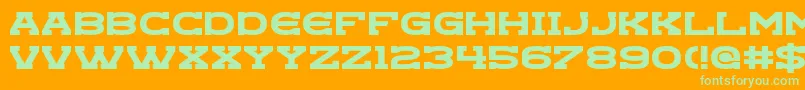 Шрифт Goregeous – зелёные шрифты на оранжевом фоне