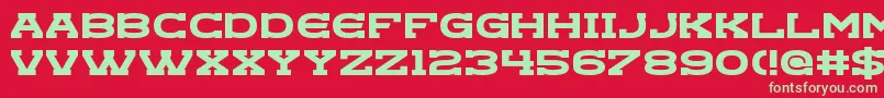 Goregeous Font – Green Fonts on Red Background