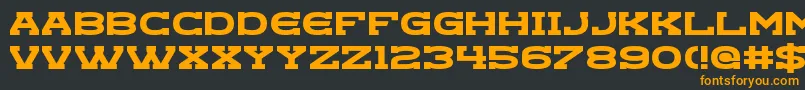 フォントGoregeous – 黒い背景にオレンジの文字