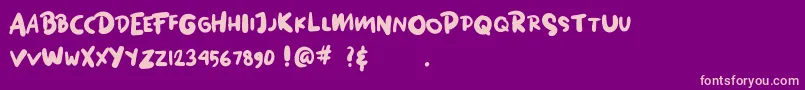 GORGE  ASH Font – Pink Fonts on Purple Background