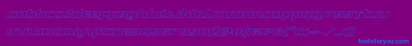 Ultramarinesoutital Font – Blue Fonts on Purple Background