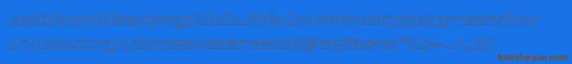 Ultramarinesoutital Font – Brown Fonts on Blue Background