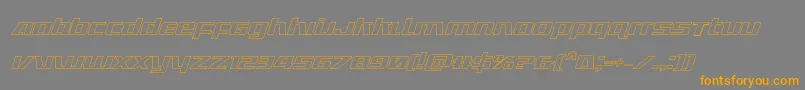 Ultramarinesoutital Font – Orange Fonts on Gray Background