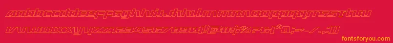 Ultramarinesoutital Font – Orange Fonts on Red Background